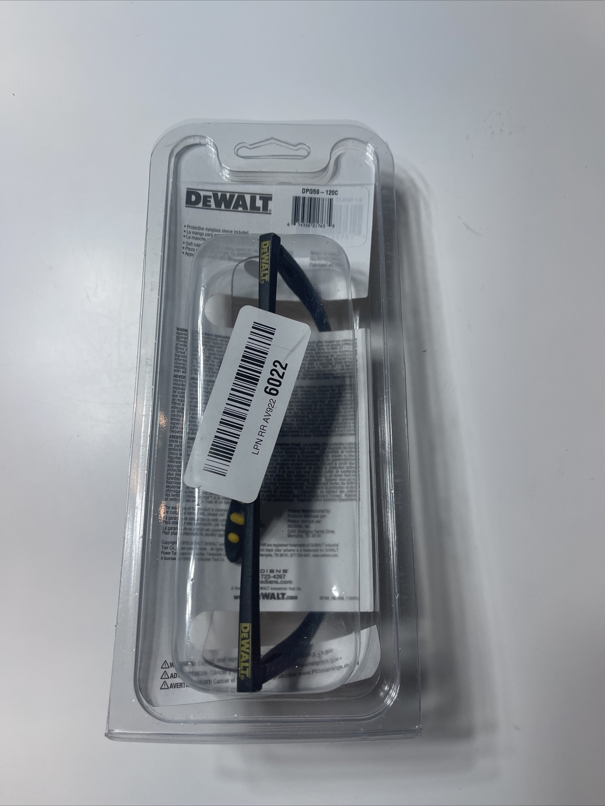 Dewalt DPG59120C Reinforcer RxBifocal 2.0 Clear Protective Safety