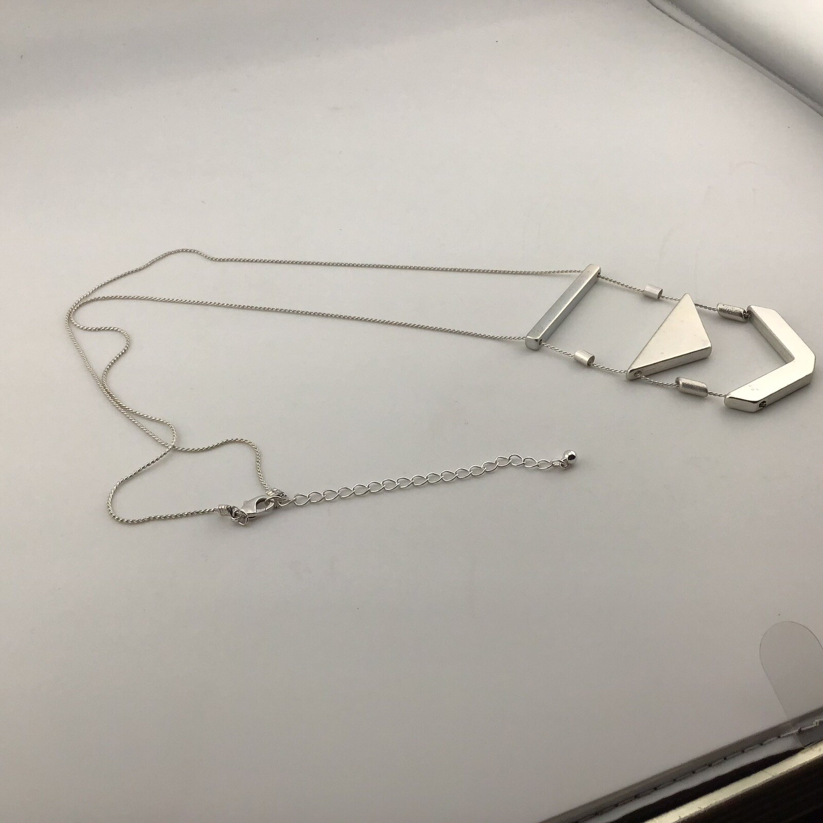 SilverT Necklace Modernist Stackable Fashionable … - image 3