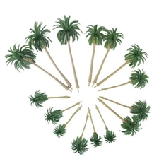 15PCS Mini Scenery Model Palm Trees Scale Scenery Model Coconut Palm Trees