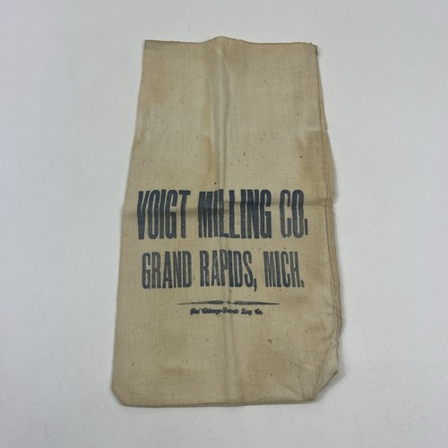 Voigt's Milling Co. Cloth Bag Sack Grand Rapids, MI The Chicago-Detroit Bag Co.