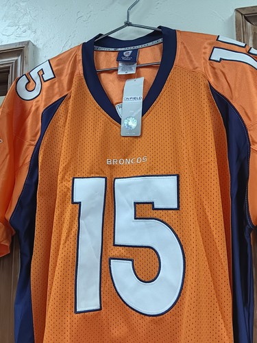 Brand New Tim Tebow #15 Denver Broncos Reebok Navy Jersey Size Mens 56 3 - Picture 2 of 4
