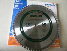 Oshlun 10" 60t Sliding Miter and Radial Arm Saw Blade SBW-100060N