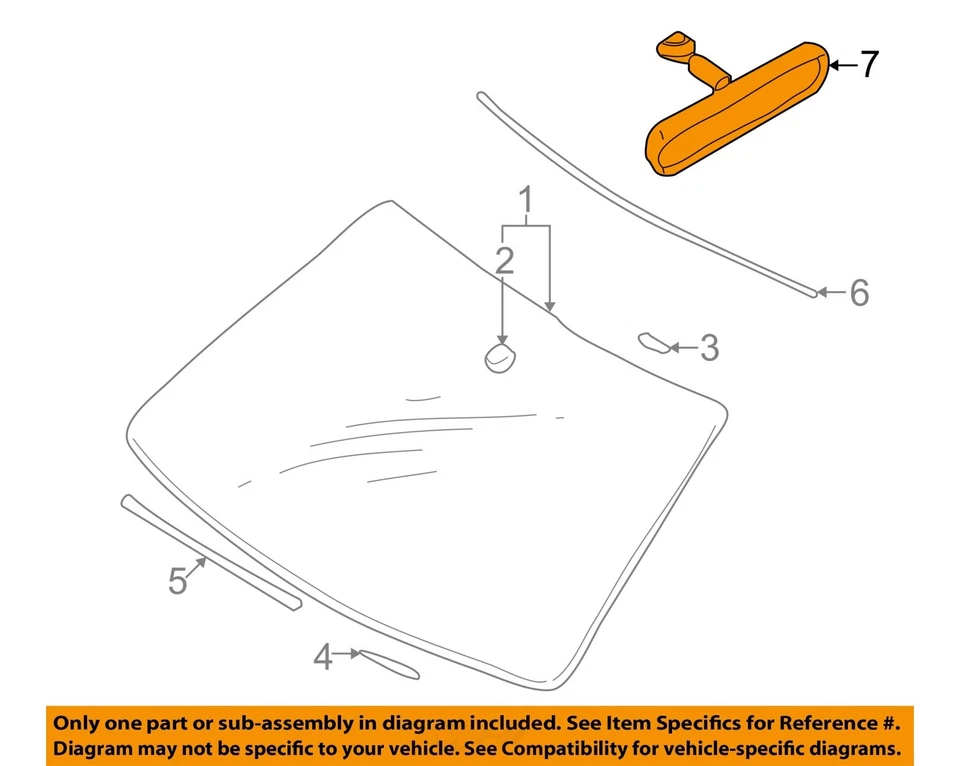 Espejo retrovisor interior delantero central usado se adapta a: Mitsubishi Outlander 2003 manu Foto 3 de 4