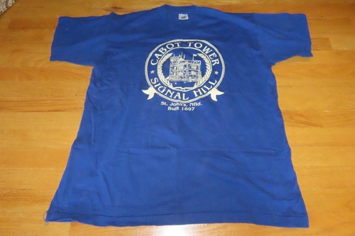 Vintage CABOT TOWER - SIGNAL HILL St John's Newfoundland Built 1897 (XL) T-Shirt - Picture 2 of 3