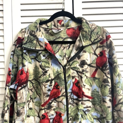 Black Mountain Cardinal Full Zip Fleece Jacket Womens Sz Medium Made In USA - Picture 2 of 9