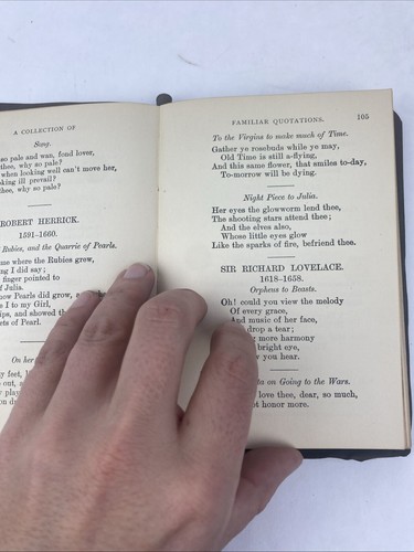 1910? Familiar Quotations Bartlett H.M. Caldwell Suede Softcover - Picture 14 of 22
