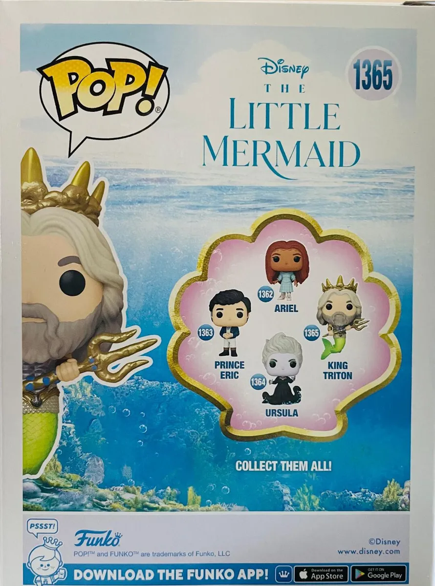 NEW/MINT Funko Pop Disney Little Mermaid 2023 Movie King Triton #1365~FREE  SHIP!