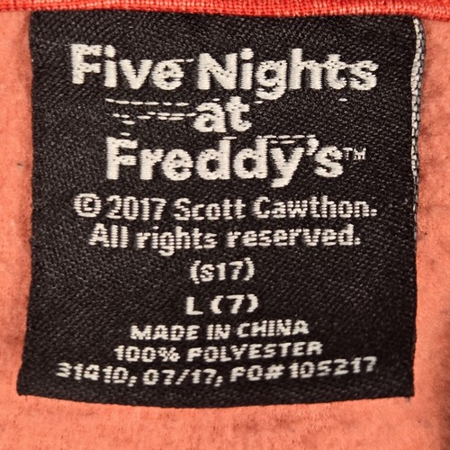 Five Nights at Freddys Hoodie Hooded Zip Sweatshirt Youth Size Large 7 FNAF 2017 - Picture 7 of 8
