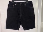 Vintage Y2K Levi's 505 Regular Fit Shorts Black Denim Men’s Size 36 Inseam 9.5"