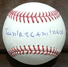 JUNIOR CAMINERO SIGNED AUTOGRAPHED OML RAWLINGS BASEBALL FULL NAME BECKETT!!