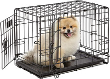 22-Inch Icrate for Extra-Small Breeds, up to 15 Lbs, Double Door Folding Dog Cra