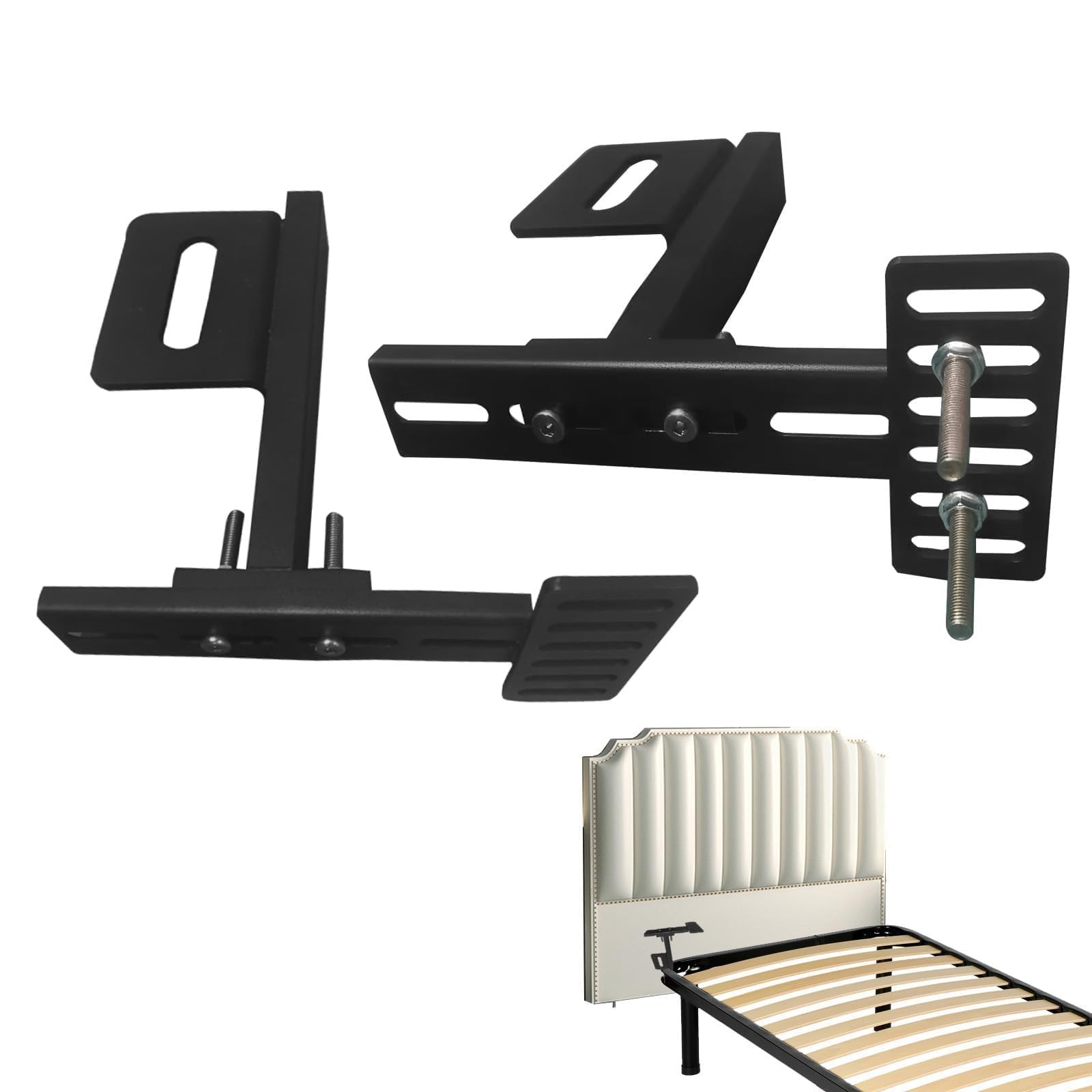 2-Pack Headboard Brackets for Adjustable Beds, Headboard and