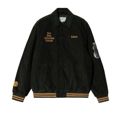 Carhartt WIP Letterman Jacket, Dark Cedar/Ochre, Size Large - Brand New