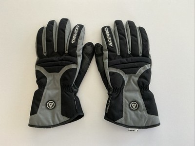 VTG Acerbis Maktub Gloves XL Black Gray Motorcycle Moto Riding Leather Insulated
