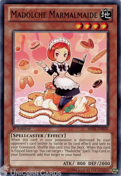 ABYR-EN026 Madolche Marmalmaide Common 1st Edition Mint Yu-Gi-Oh! Card