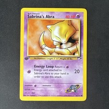 Sabrina's Abra 091/132 Gym Heroes Regular 1st Edition Pokemon MJ