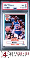 1990 FLEER #131 GERALD WILKINS KNICKS PSA 10