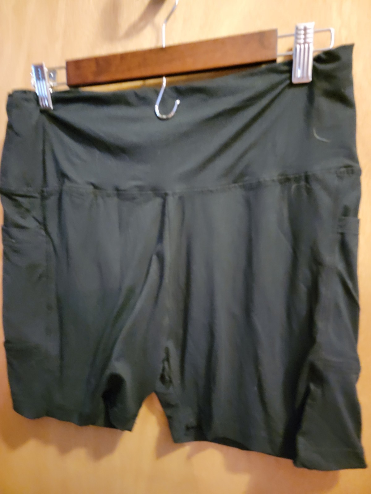 Shorts, Black, W/ pockets,  Womens Plus 2x/3x-image