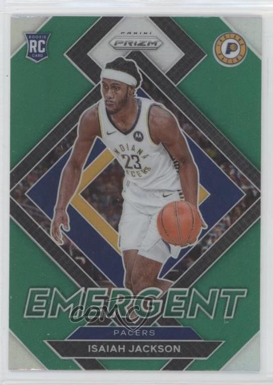 2021-22 Panini Prizm Emergent Green Prizm Isaiah Jackson #2 6l7