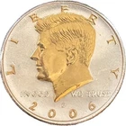 DANBURY MINT 2006-D KENNEDY HALF DOLLAR COLLECTION-LAYERED 24 K Gold .999 SILVER