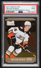 2021-22 Fleer Ultra Update Gold Achievement 47/100 Trevor Zegras PSA 9 MINT 05bx