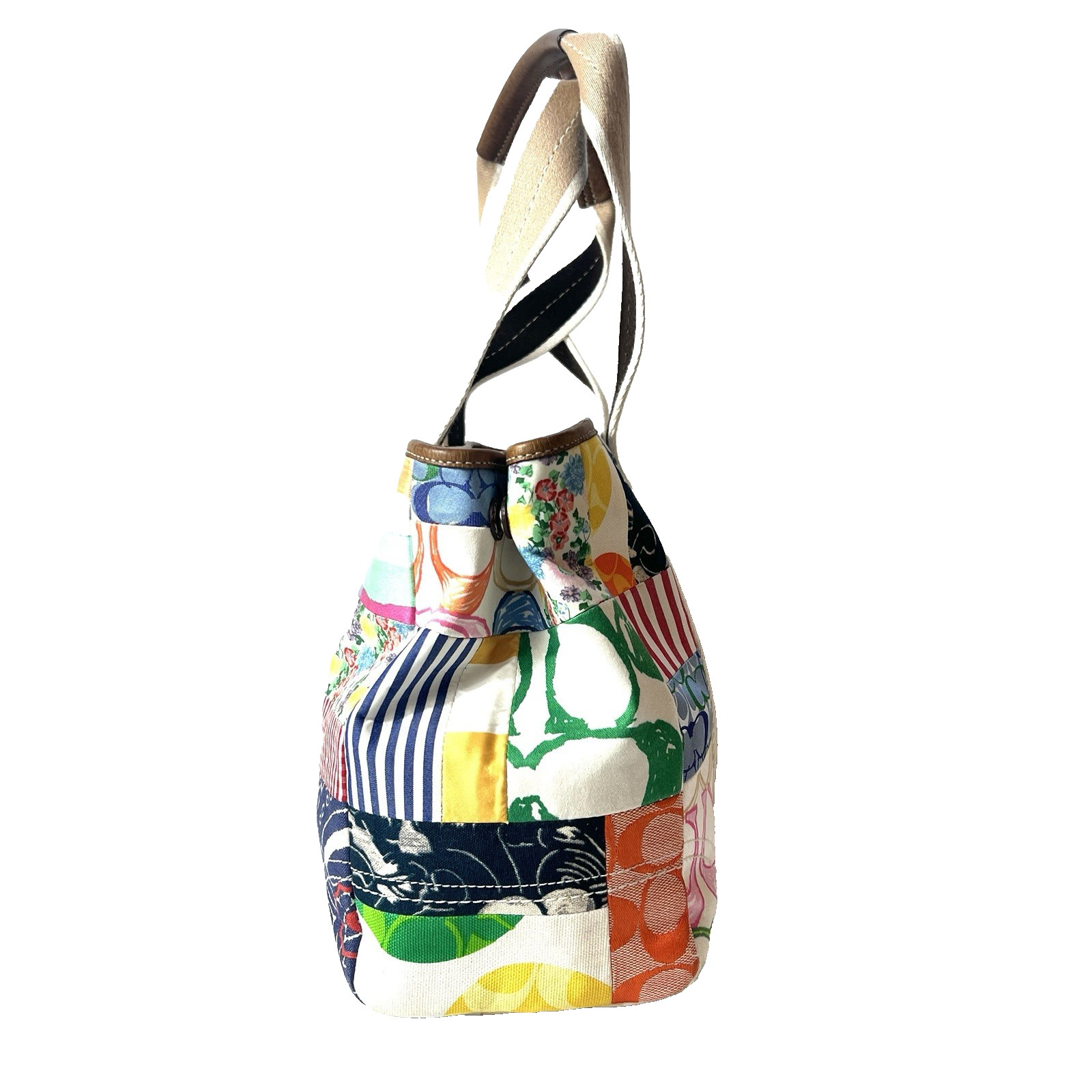 Coach Signature Hampton Weekend Patchwork Canvas … - image 4