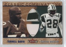 2002 Fleer Tradition Dual Memorabilia 5/100 Terrell Davis Curtis Martin HOF
