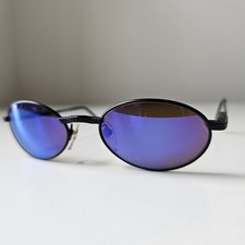 Vintage REVO 1111/011 Python Pattern Sunglasses Gunmetal Blue Lens Japan