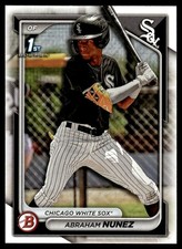 Abraham Nunez 2024 Bowman Prospects #BP56 Chicago White Sox 30407 Baseball Card