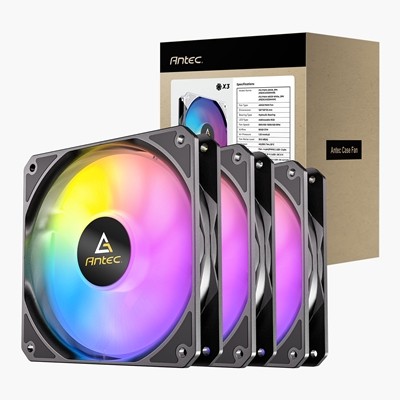 Antec P12 Argb Pwm 120mm Lüfter 3er Pack - 4-Pin Schwarz High-Airflow Kühlung 9-Blatt D