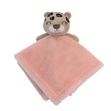 Baby Gear Pink Tan Leopard Cheetah Lovey 14" Baby Security Blanket