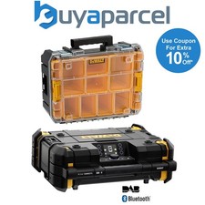 Dewalt 18v Tstak DAB Digital Radio Bluetooth USB + DWST1-71194 Organiser Case