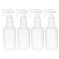 1000ml/32oz Plastic Spray Bottles, 4pcs Adjustable Nozzle Leak Proof Empty Wa...
