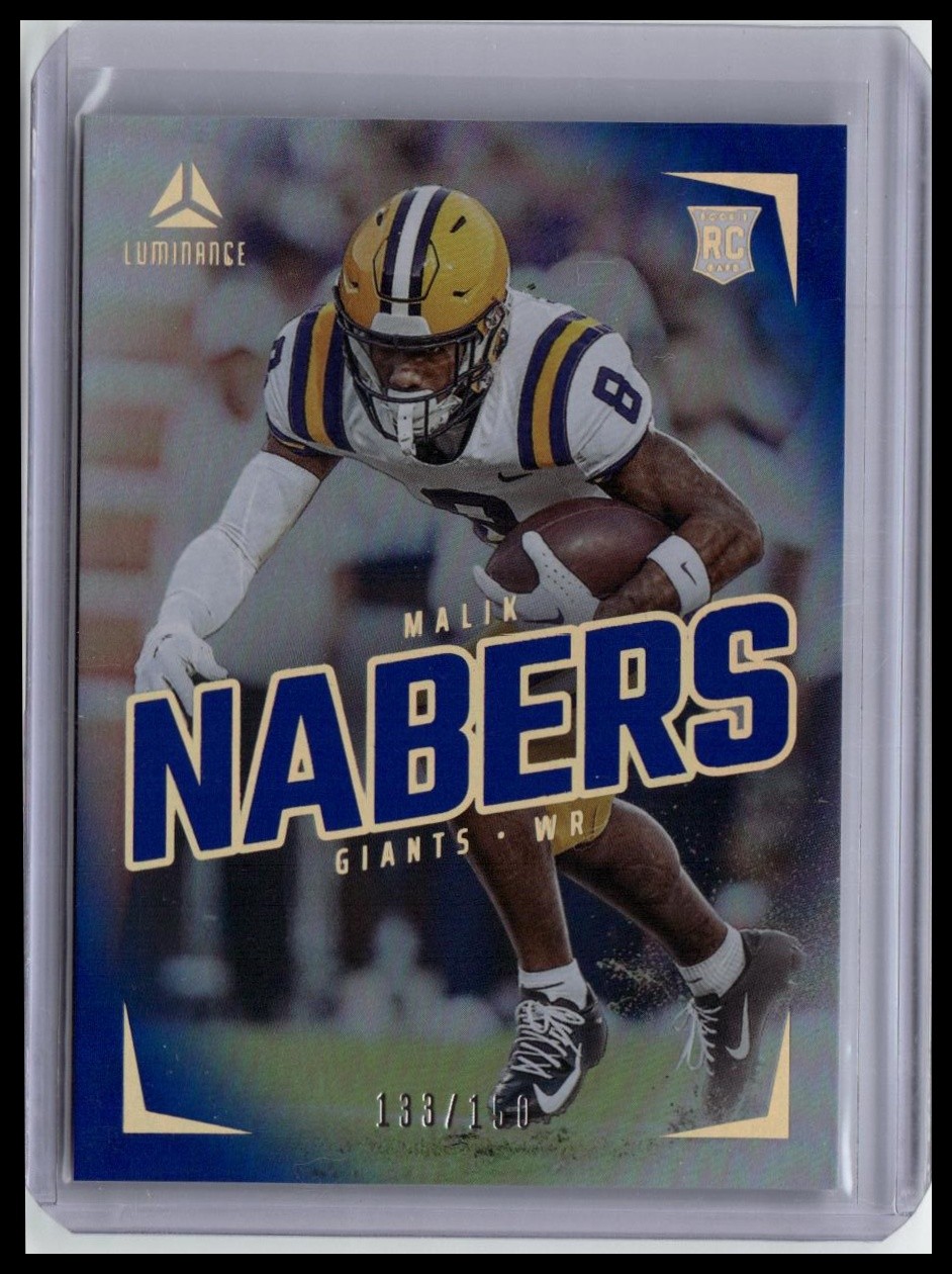 2024 Panini Luminance #109 Malik Nabers Blue #/150