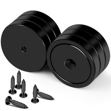 LOVIMAG 150lb Waterproof Strong Neodymium Cup Magnets 150lbx6Pack, Black