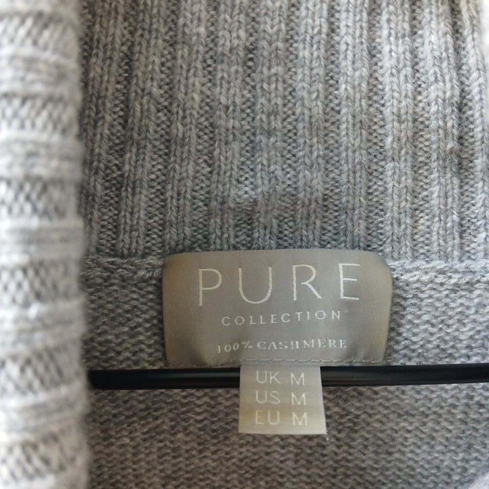 Pure Collection 100% Cashmere Sweater Dress Gray Women's Medium | eBay