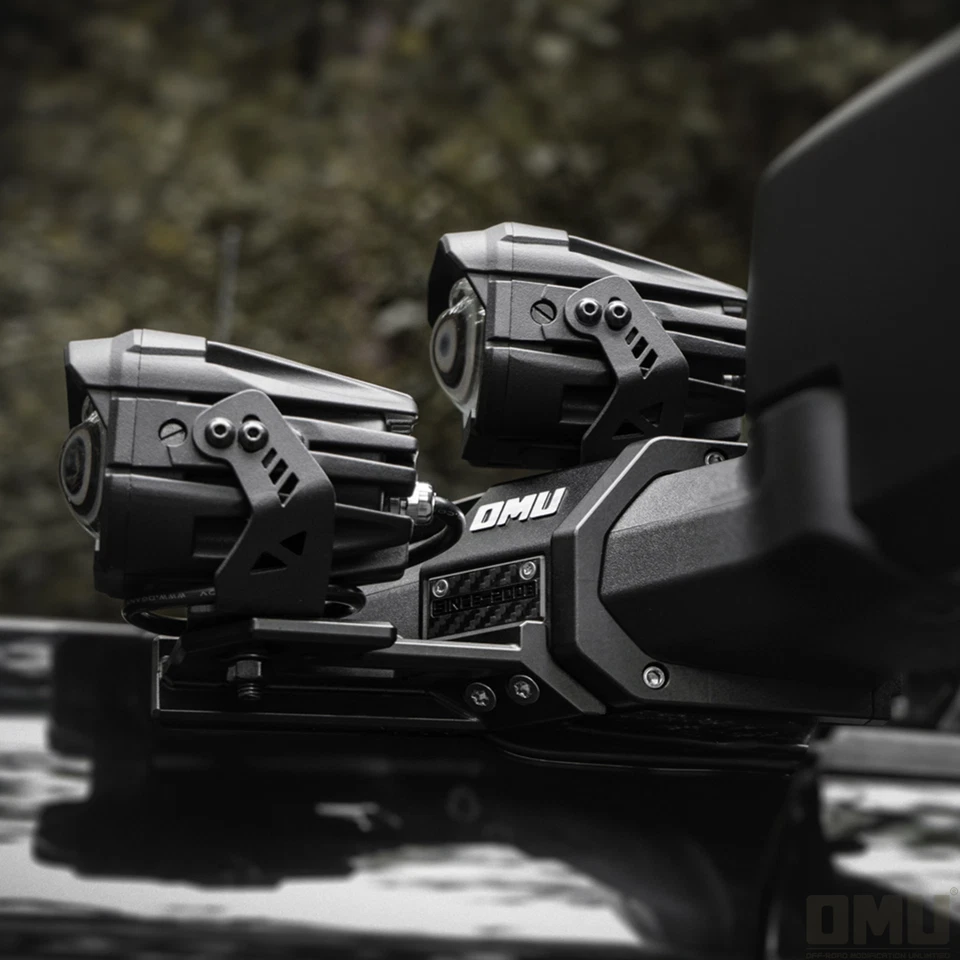 2Pcs A-Pillar Light Mounting Brackets Carbon Fiber For Ford Bronco Accessories Foto 3 de 4