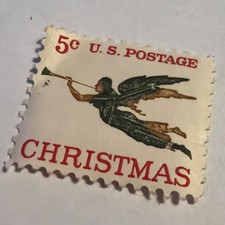 STAMP US SCOTT 1276 "Christmas Angel Gabriel" 5 CENT 1965 MNH used great color
