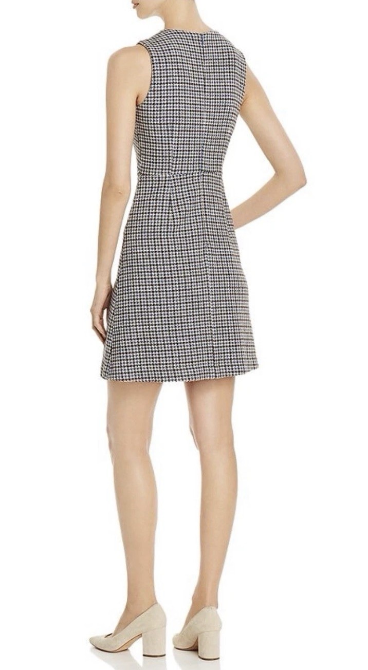 Kate Spade New York Houndstooth Dress In French Cream size 14 Wool Jackie O thumbnail 2