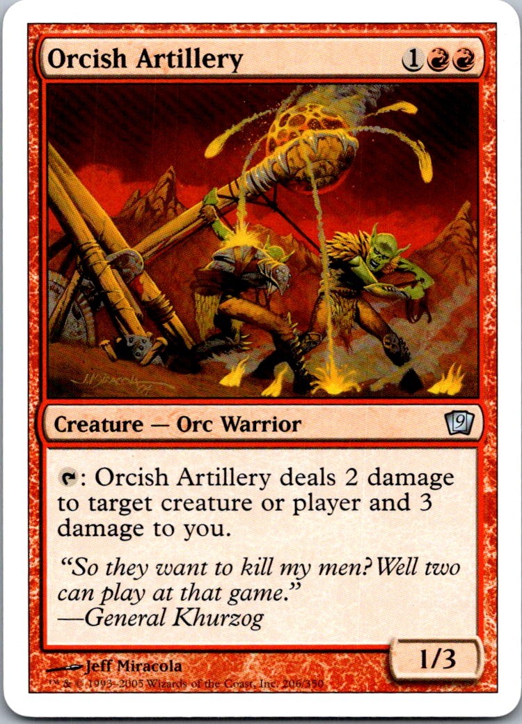 Orcish Artillery U 9ED #206 NM MTG Magic