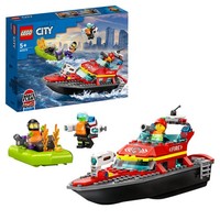 Lego City 60373 Feuerwehrboot Bausatz, Mehrfarbig