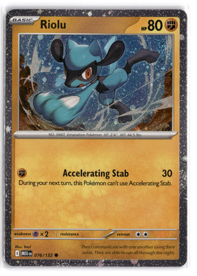 Riolu 076/132 Pokemon Mega Evolution COSMOS Promo Near Mint