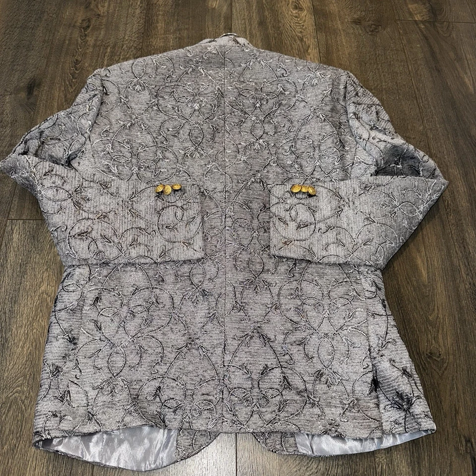 Chaqueta Blazer Para Hombre Calce A Medida Estampado Africano L Cachemira Elegante Fiesta Abrigo Deportivo Foto 3 de 4