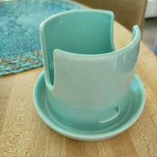 Sweese Ceramic Sink Caddy Kitchen Sponge Holder Seafoam Green