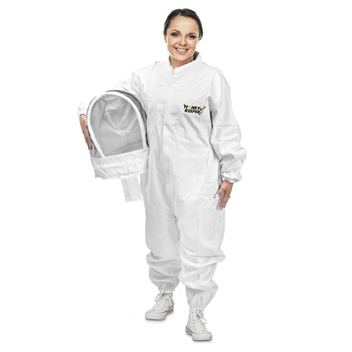 Professional Cotton Full Body Beekeeping Suit w/ Supporting Veil Hood - X Large - 第 1/6 張圖片