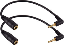 2 Pack Gold Plated 2.5Mm Male to 1/8 Inch 3.5Mm Female Stereo Audio Jack Adapter
