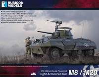 Rubicon Models M8 / M20 Light Armoured Car 1/56 28Mm Us Scout Car Greyhound WW2