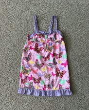 Nick & Nora Girls Butterfly Nightgown Sleep Dress Pink Purple Size 6/6X