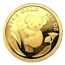 22957 Koala Gold Coin Cook Islands, Queen Elizabeth II 2015, 24K Pure Gold, 1.2g