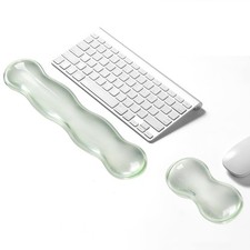 Gel Keyboard Wrist Rest Set, Clear Wrist Rest for Keyboard and Mouse, Ergonom...
